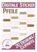 Vorschau - selbst erstellte Cliparts/Grafiken - 20 Pfeile / ClipArts / Digitale Sticker braun - Deckblatt