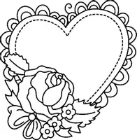Aperçu - Matériel pour travaux manuels / dessin - Coloriage Cœur - Page 3