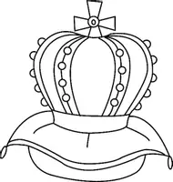 Aperçu - Matériel pour travaux manuels / dessin - Coloriage Couronne - Page 1