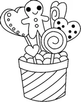 Aperçu - Matériel pour travaux manuels / dessin - Coloriages Friandises - Page de couverture