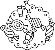 Aperçu - Matériel pour travaux manuels / dessin - Coloriages Friandises - Page 1