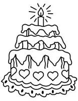 Aperçu - Matériel pour travaux manuels / dessin - Coloriages Gâteau - Page de couverture