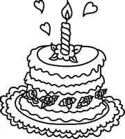 Aperçu - Matériel pour travaux manuels / dessin - Coloriages Gâteau - Page 3