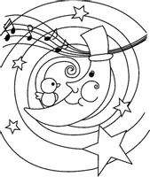 Aperçu - Matériel pour travaux manuels / dessin - Coloriages Lune - Page 1