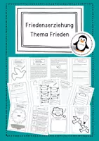 Vorschau - Unterrichtsreihen - Friedenserziehung- Werkstatt Arbeitsheft zu Krieg und Frieden, Werte, Verantwortung, Toleranz, Israel, Palästina, sozialer Gerechtigkeit und Demokratie Klasse 2, 3, 4 - Ethik, Deutsch, Sachunterricht - Deckblatt
