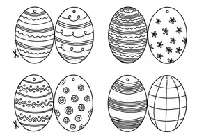 Vorschau - Mal- und Bastelvorlagen - Osterei Anhänger zum Ausmalen & Basteln - Kunst für Ostern - Seite 1