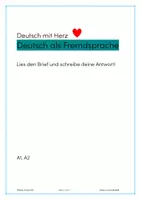 Vorschau - Arbeitsblätter - DAF Brief an eine Freundin - Deckblatt