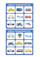 Vorschau - Stationenlernen - Verkehrsmittel Bilder Lotto - Seite 1