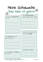 Vorschau - Unterrichtsreihen - Lerntagebuch: Wochenreflexion Vorlage - Seite 3
