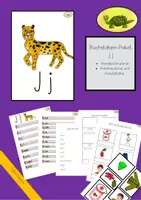 Vorschau - Arbeitsblätter - J Buchstabe J Arbeitsblätter Wandtafelmaterial Lernkarten - Deckblatt