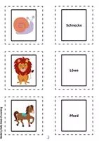 Vorschau - Spiele - Merk es dir - Tiere - spielerisch Deutsch lernen (auch als Wortkarten/Vokabelkarten nutzbar) - Seite 3