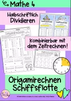 Vorschau - Arbeitsblätter - Origamirechnen Schiffsflotte (Halbschriftliche Division) - Deckblatt
