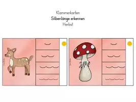 Vorschau - Fördermaterial/Inklusion - Klammerkarten Silbenlänge * Herbst - Seite 1
