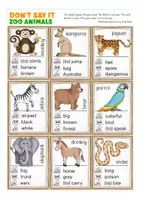 Aperçu - Jeux - Don´t say it! zoo animals FREEBIE English / Anglais gratis - Page 1