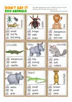 Vista previa - Juegos / Gamificación - Don´t say it! Zoo animals FREEBIE English / Inglés gratis - página 3