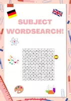Vista previa - Hojas de trabajo - Subjects wordsearch! - Portada