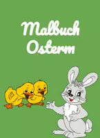 Vorschau - Mal- und Bastelvorlagen - Malbuch Ostern 2022 - Kunst in der Grundschule zum Thema Osterhasen, Ostereier & Küken (Klasse 1 & 2) - Deckblatt