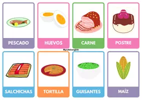 Aperçu - Cartes / Images - Flashcards sur la nourriture en espagnol! - Page 3