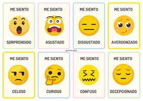 Aperçu - Cartes / Images - Flashcards d'émotions en espagnol! - Page 3