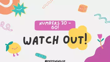 Aperçu - Jeux - Jeu Attention! des nombres de 30 à 60 en anglais! - Page de couverture