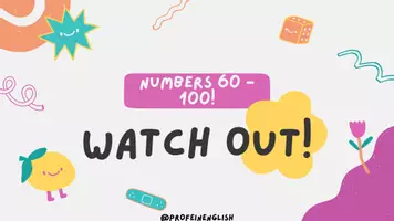 Vista previa - Juegos / Gamificación - Watch out! Numbers 60 - 100 in English! - Portada