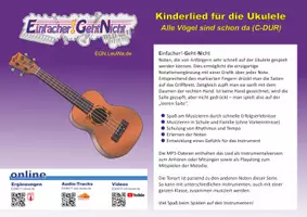 Vorschau - Arbeitsblätter - Kinderlied für die Ukulele: Alle Vögel sind schon da (C-DUR) - Deckblatt
