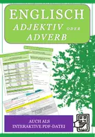 Vorschau - Arbeitsblätter - Englisch: Adjektive vs Adverbien - auch interaktiv - Deckblatt