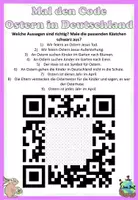 Aperçu - Feuilles d'exercices - Mal den Code "Ostern in Deutschland" plus l'exercice en ligne avec des phrases à secouer Allemand - Page de couverture