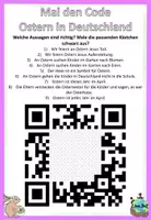 Aperçu - Feuilles d'exercices - Mal den Code "Ostern in Deutschland" plus l'exercice en ligne avec des phrases à secouer Allemand - Page 3