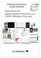 Vorschau - Arbeitsblätter - Zweiter Weltkrieg - Selbst-Lern-Präsentation mit Aufgaben und Lösungen - Deckblatt