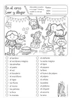 Aperçu - Feuilles d'exercices - en el circo BUNDLE paquete de materiales Español / E.L.E / Espagnol - Page 2