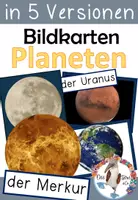 Vorschau - Poster - Planeten und Sonnensystem - Bildkarten und Wortkarten - Deckblatt