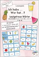 Vorschau - Spiele - Ich habe... Wer hat...? 4 Lesespiele lautgetreue Wörter (Materialpaket) - Deckblatt