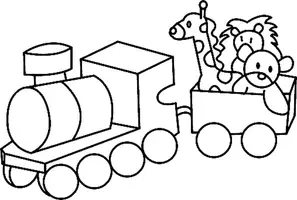 Aperçu - Matériel pour travaux manuels / dessin - Coloriages Train - Page 2