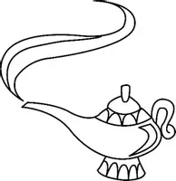 Aperçu - Matériel pour travaux manuels / dessin - Coloriages Lampe de génie - Page 2
