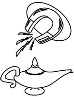 Aperçu - Matériel pour travaux manuels / dessin - Coloriages Lampe de génie - Page de couverture
