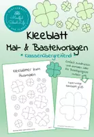 Vorschau - Arbeitsblätter - Kleeblatt/ Glücksklee: Mal- & Bastelvorlagen - Deckblatt