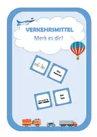 Vorschau - Spiele - Verkehrsmittel Merk es dir! - Deckblatt