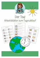 Vorschau - Arbeitsblätter - Der Tag – Arbeitsblätter zum Tagesablauf - Deckblatt