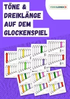 Vorschau - Bildkarten - 🎶 Musik Grundschule Glockenspiel Bildkarten für Töne und Dreiklänge - Deckblatt