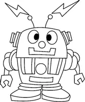 Aperçu - Matériel pour travaux manuels / dessin - Coloriages Robot - Page de couverture