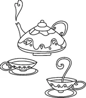 Aperçu - Matériel pour travaux manuels / dessin - Coloriages Théière - Page de couverture