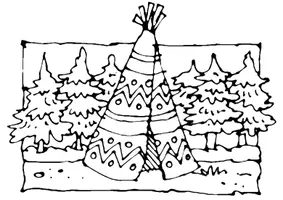 Aperçu - Matériel pour travaux manuels / dessin - Coloriages Indien - Page 3
