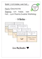 Vorschau - Spiele - Ich habe, wer hat... | Zweiter Weltkrieg - Deckblatt