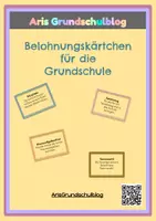 Vorschau - Anderer Materialtyp - Belohnungskärtchen für die Grundschule - Deckblatt