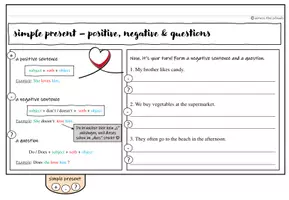 Vorschau - Arbeitsblätter - Simple Present & Present Progressive: Flipbook - Seite 3