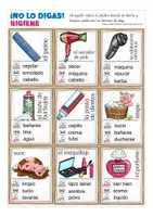 Vista previa - Juegos / Gamificación - higiene y cuidado personal ¡No lo digas! juego Español / E.L.E. primaria - página 3