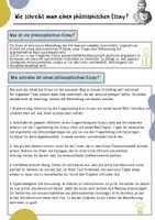 Vorschau - Arbeitsblätter - Einen philosophischen Essay schreiben (Ethik/Philosophie) - Seite 1