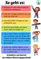 Vorschau - Mal- und Bastelvorlagen - Geschenk zum Muttertag (einen Heißluftballon basteln) - Seite 2