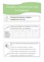 Vorschau - Arbeitsblätter - Aufgaben zur drehbaren Sternkarte - Deckblatt